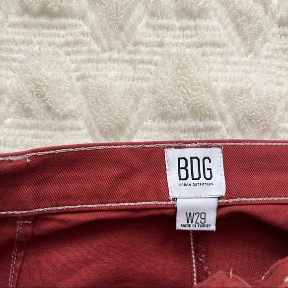 Urban Outfitters BDG Contrast Stitch Workwear Jeans in Red - Picture 5 of 7